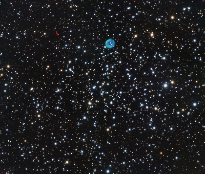 M46 散開星団, NGC 2438 惑星状星雲