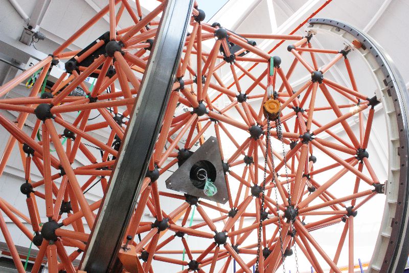 Truss structure under construction