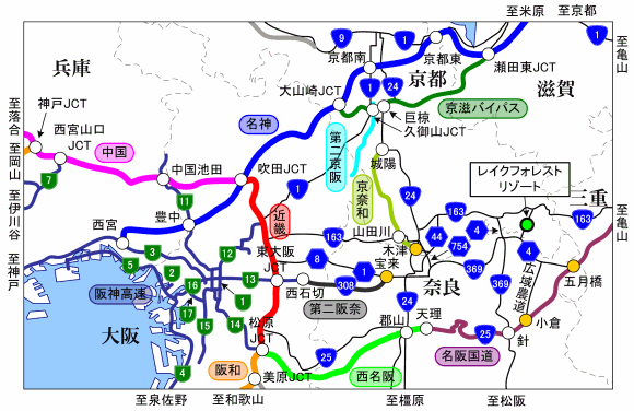 京阪奈道路図